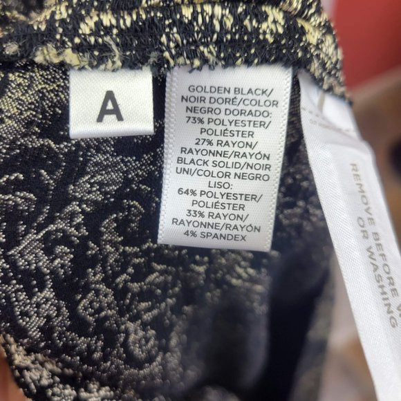 Ann Taylor LOFT gold and black sheath dress NWT size 2 - Picture 8 of 9